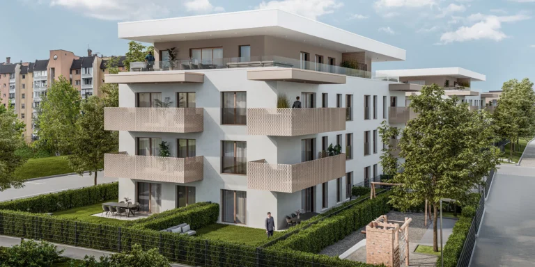 Sončne livade Kranj – arhitekturna vizualizacija dveh stanovanjskih lamel